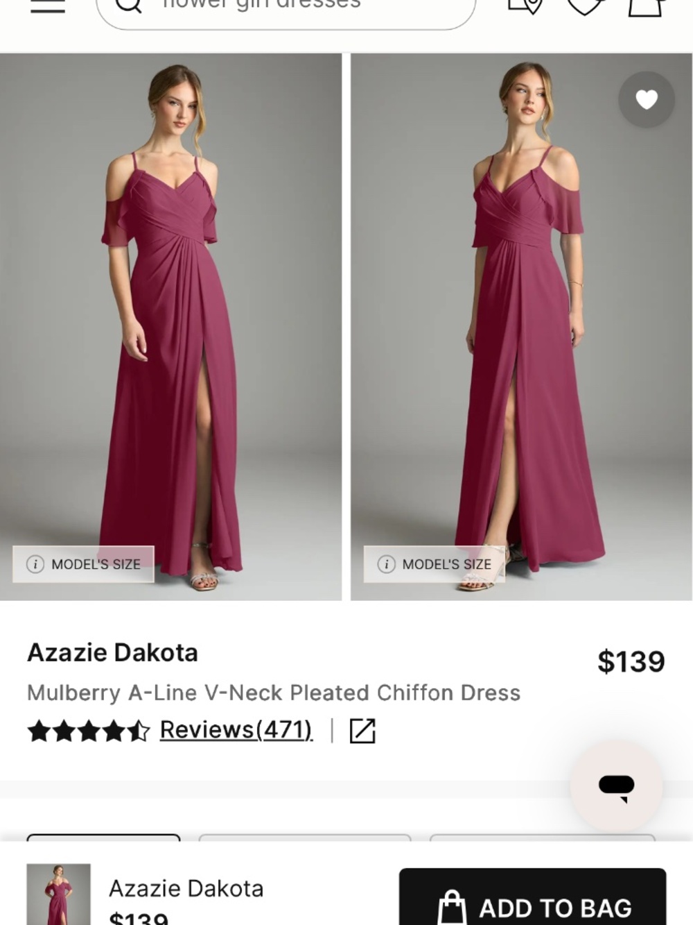 Azazie bridesmaid dress